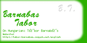 barnabas tabor business card